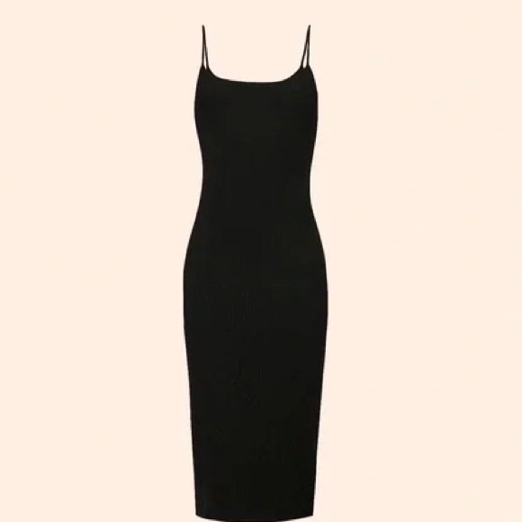 Reformation Black Rib Sleeveless Dress - Picture 1 of 9